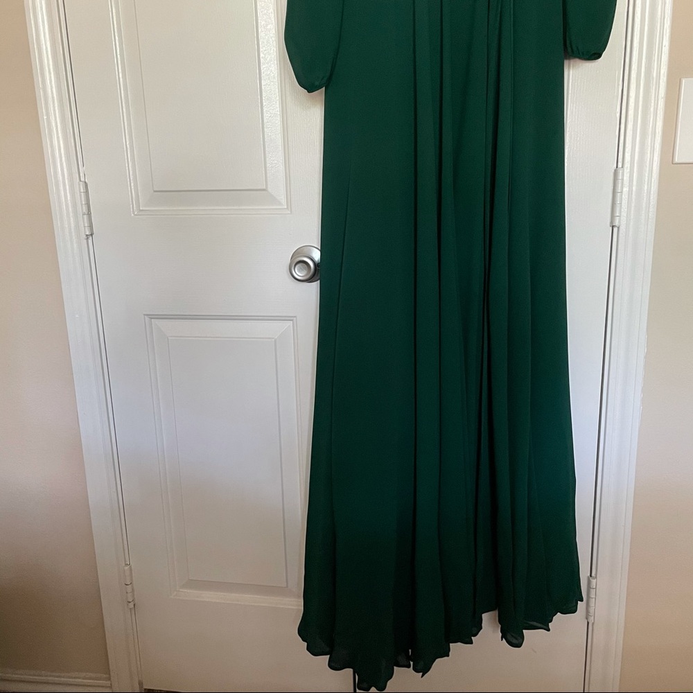 Reformation Milan Dress Emerald NWOT - Picture 9 of 11